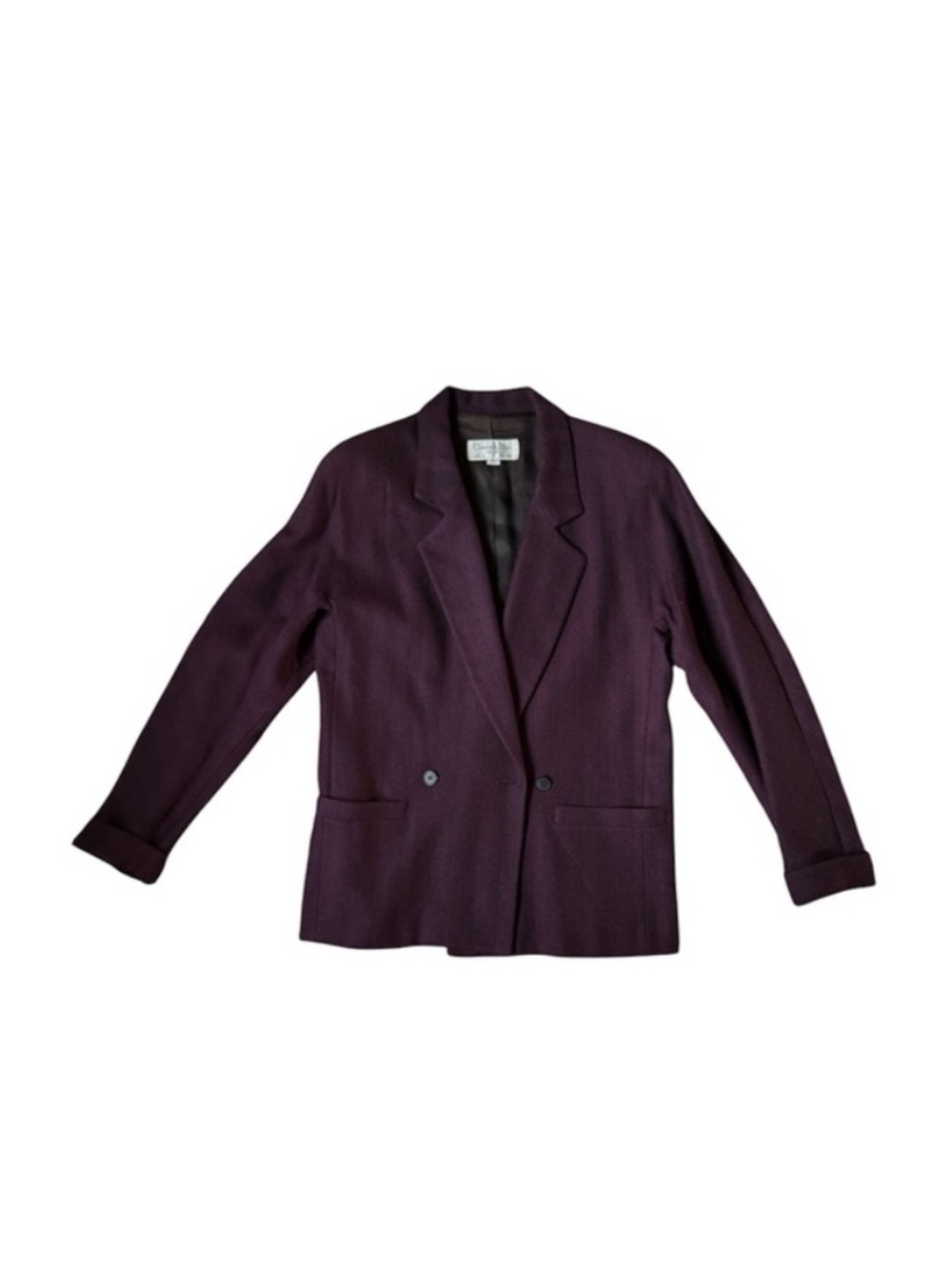 Dior Deep Plum Double-Breasted Blazer Jacket